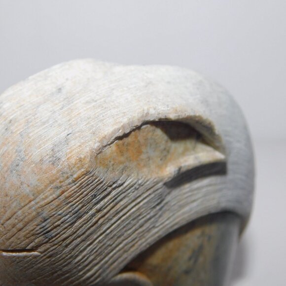 Bud Henry Native Indigenous  4" Carved Soapstone Howling Spirit Wolf ** READ - Picture 12 of 12